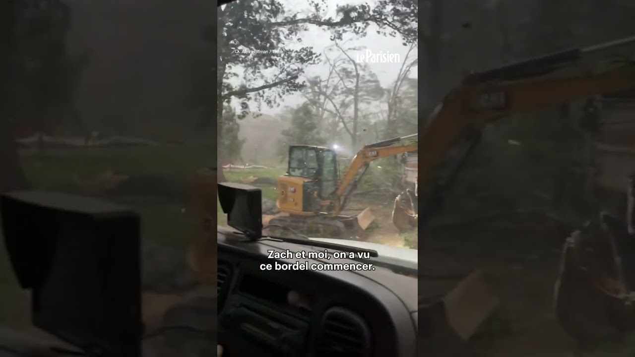 Ces ouvriers se retrouvent coincés dans une tornade