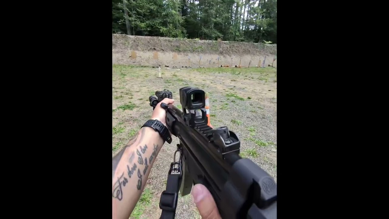 PTR MP5 WITH MAGPUL UCS STOCK.