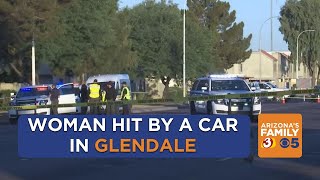 Woman hit and killed by a car while crossing busy Glendale street