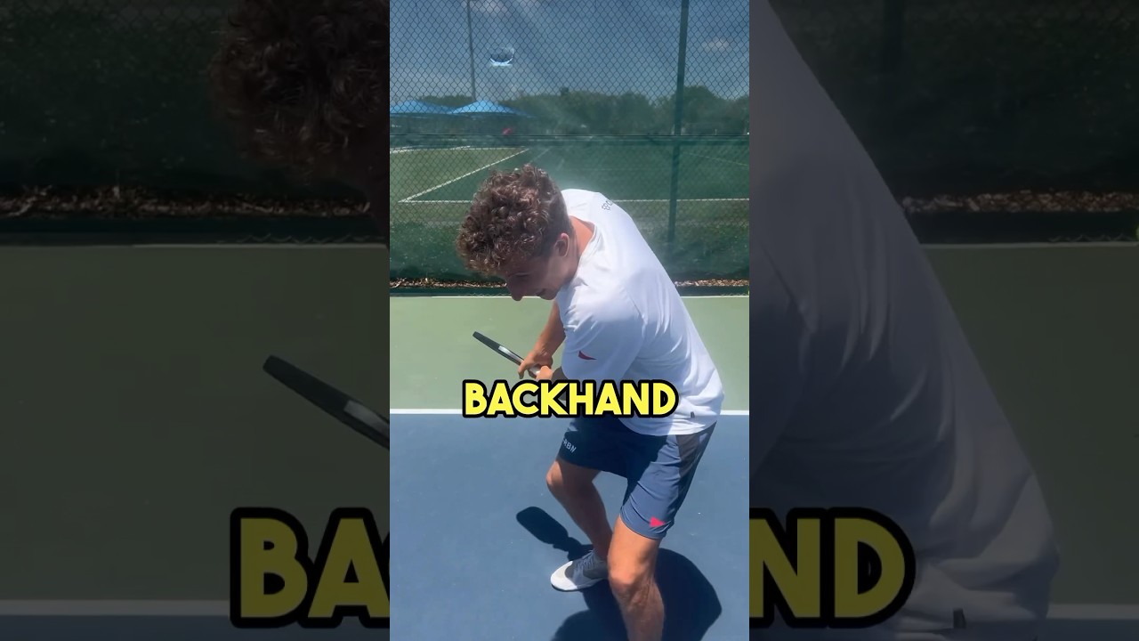 How to hit a 2-handed backhand drive🏆🥇 #pickleball #shorts