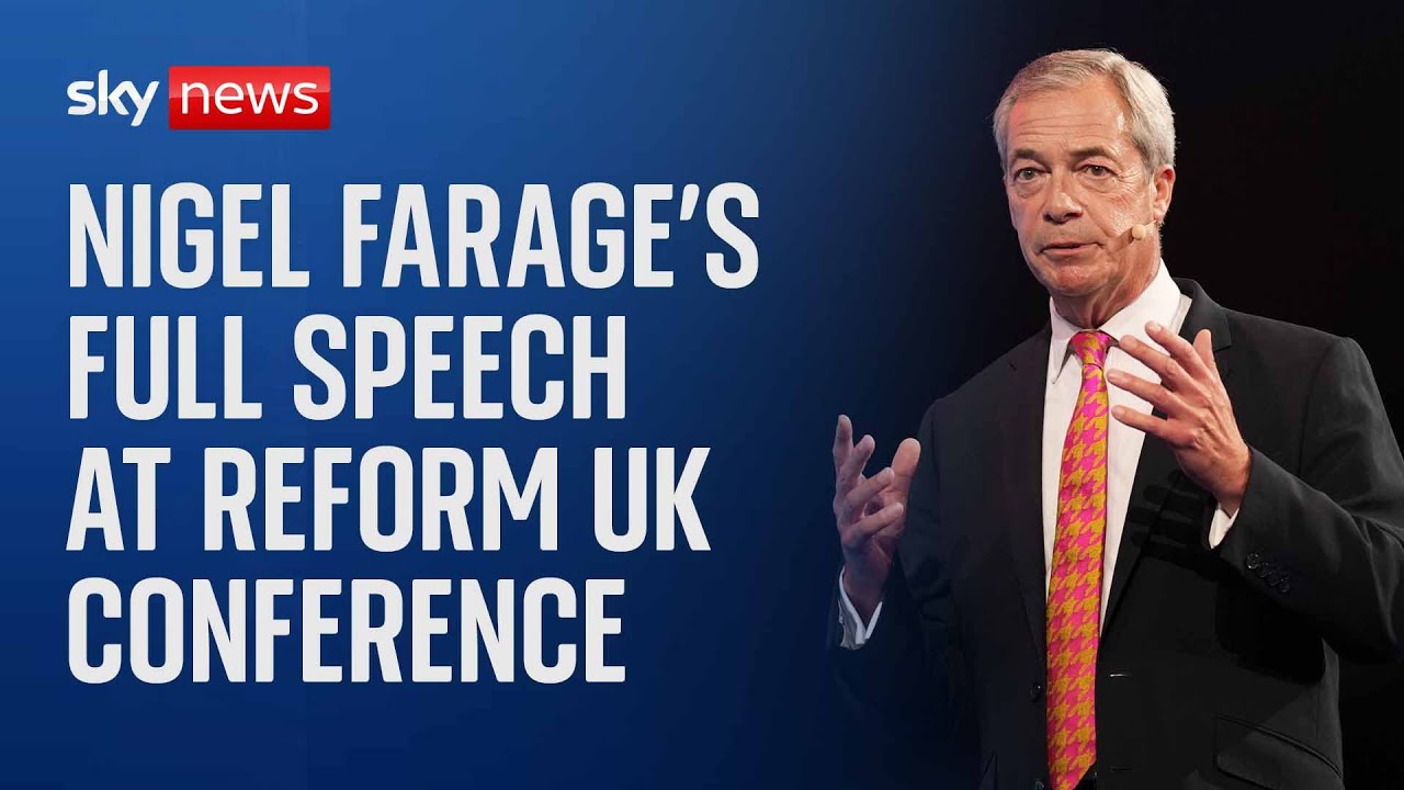 Watch live: Nigel Farage, Richard Tice and Lee Anderson deliver speeches at the Reform conference