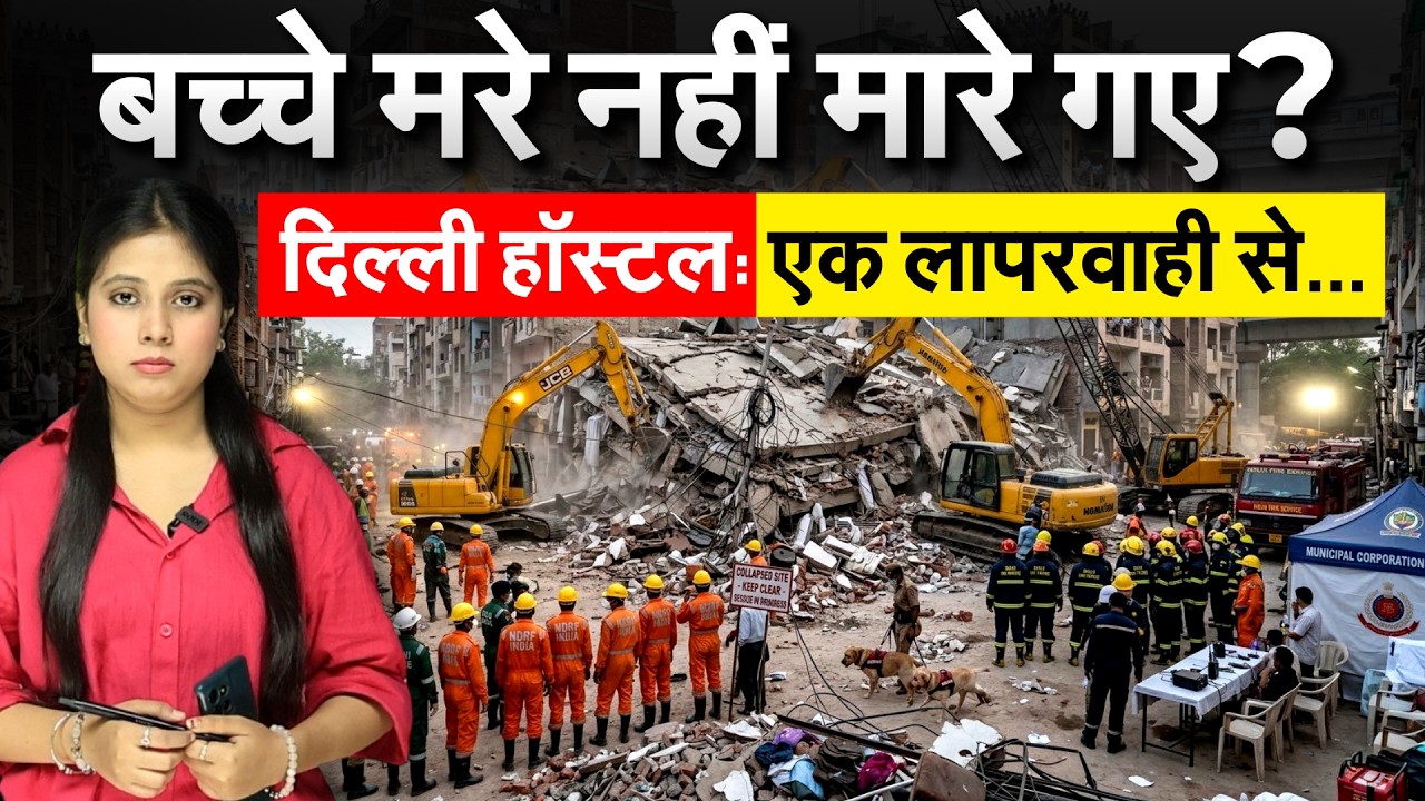 Delhi Satya Niketan Building Collapse:का डराने वाले वीडियो, कैद हुई इमारत गिरने की वजह!