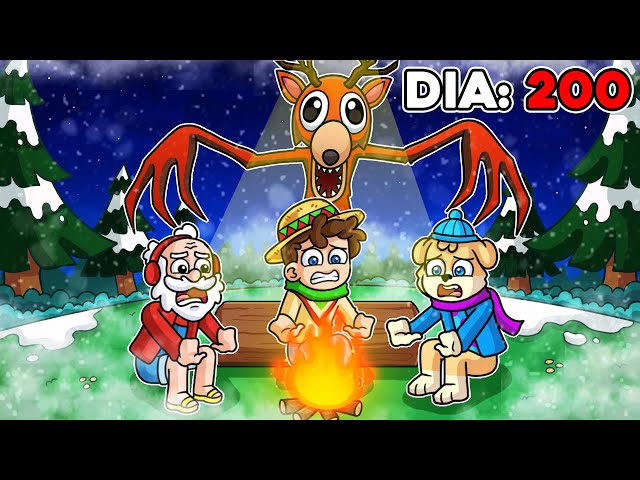 ¡SOBREVIVÍMOS 200 dias en la NIEVE! 💀❄️🦌 SILVIOGAMER en 99 Noches en el Bosque