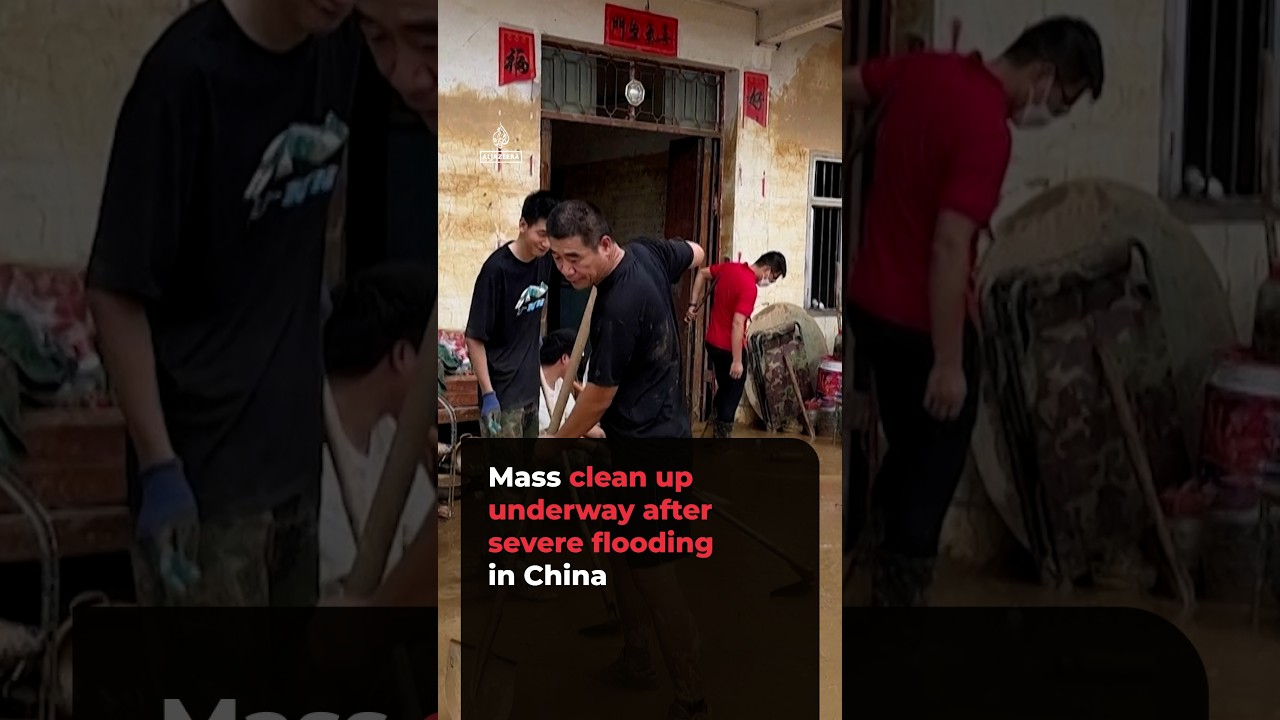 Mass cleanup underway after severe flooding in China