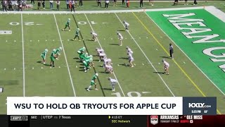 WSU to hold QB tryouts for Apple Cup
