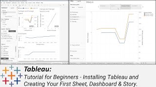 Tableau: Tutorial for Beginners, Installing Tableau & Creating Your First Sheet, Dashboard & Story.