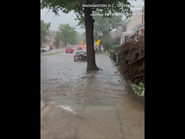 Flooded streets bring DC traffic to a crawl after severe storms sweep through region