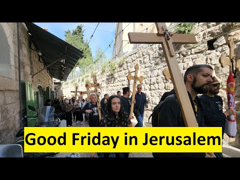 The Eastern Orthodox Good Friday procession in Jerusalem commemorates Jesus' sacrifice for humanity.