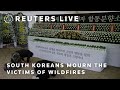 LIVE: South Koreans pay their respects to victims of wildfires
