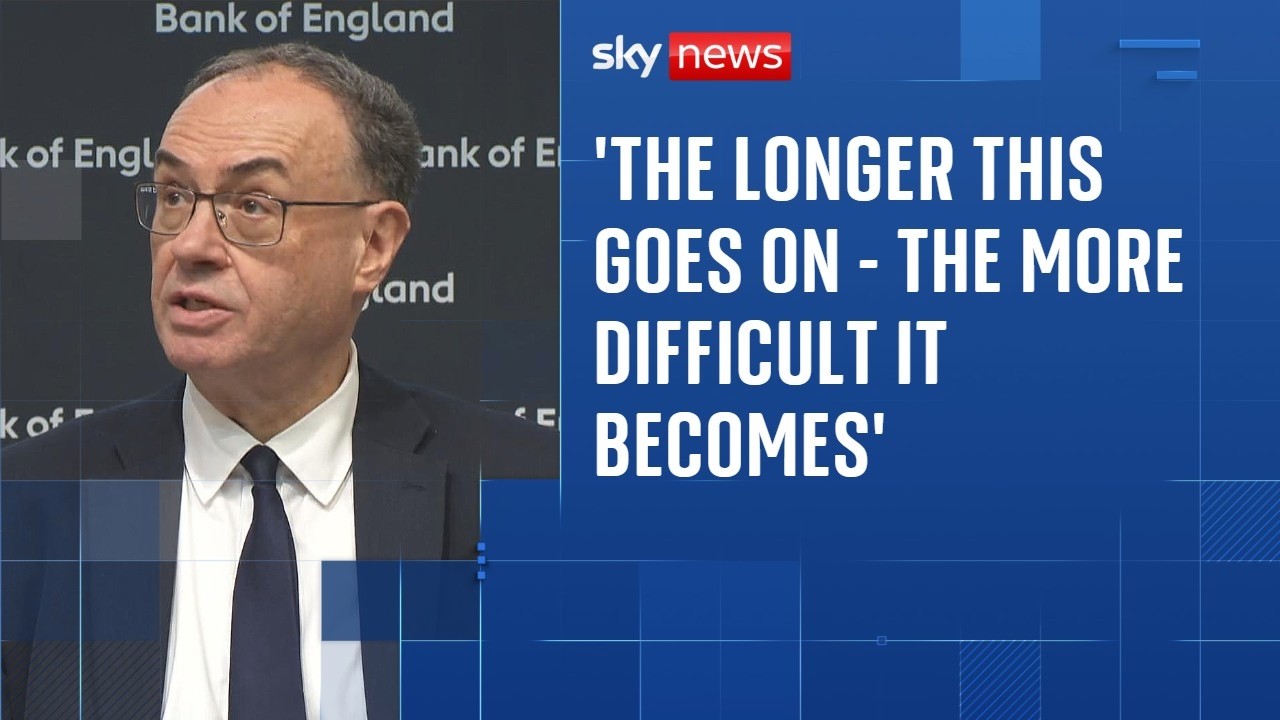 Bank of England boss issues Iran war warning to householders