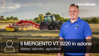 L'agricoltore Matteo Valinotto mostra il MERGENTO VT 9220 in azione