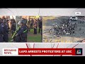 Pro-Palestinian protest moves off campus as LAPD moves in  - 03:36 min - News - Video