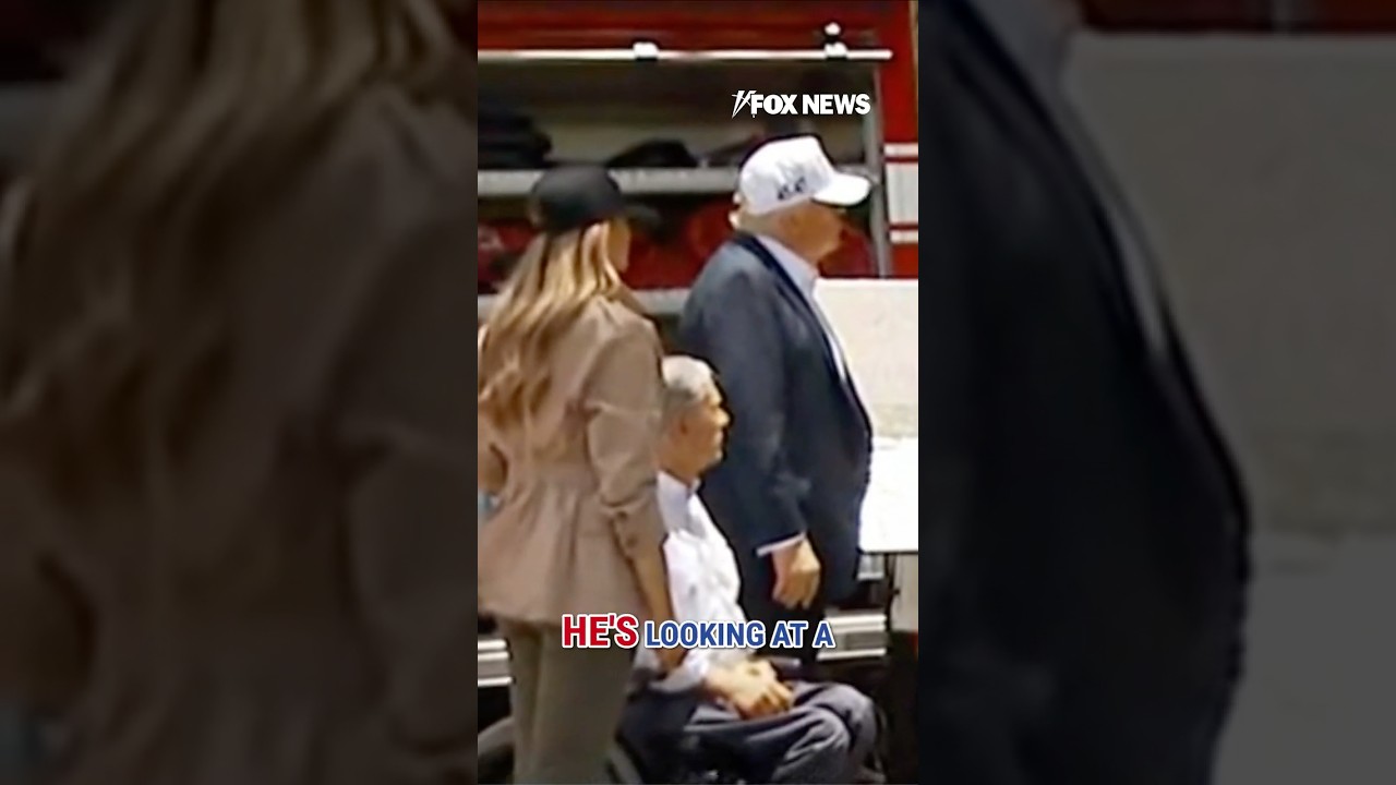 WATCH: Trump, first lady assess damage from deadly Texas floods #foxnews #news #shorts