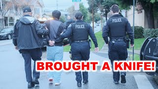 Man Brings Knife. Gets Arrested! (Glendale, CA)