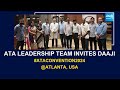 American Telugu Association ATA Leadership Team invites Daaji for ATA Convention 2024 @SakshiTV