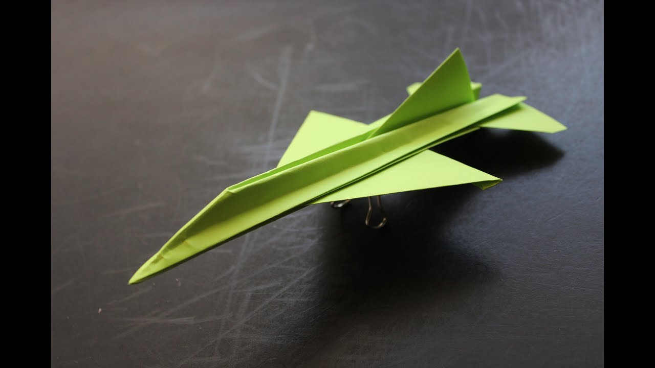 How to make a cool paper plane origami instruction F16 YouTube