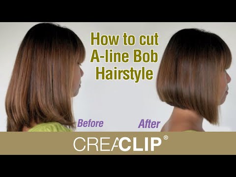 How to cut A-line Bob Hairstyle - Aline bob haircut! - YouTube