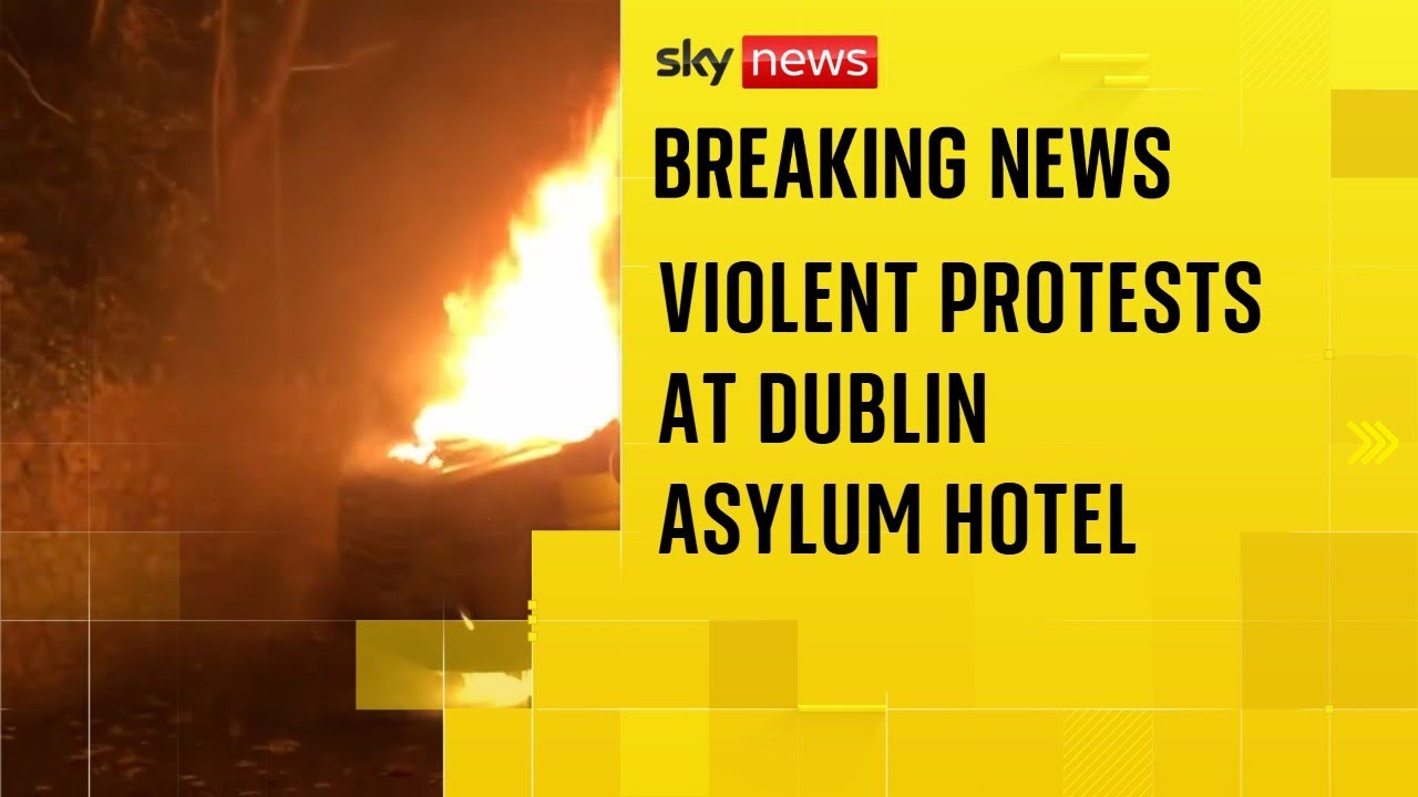 Violent protests at Dublin hotel housing asylum seekers after alleged sexual assault
