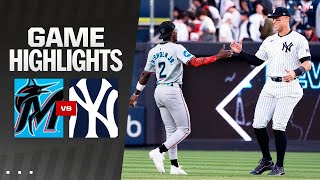Marlins vs. Yankees Game Highlights (4/9/24) | MLB Highlights