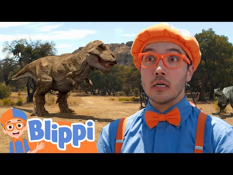 Learning Dinosaurs With Blippi at T-Rex Ranch! | Fun and Educational Videos For Kids