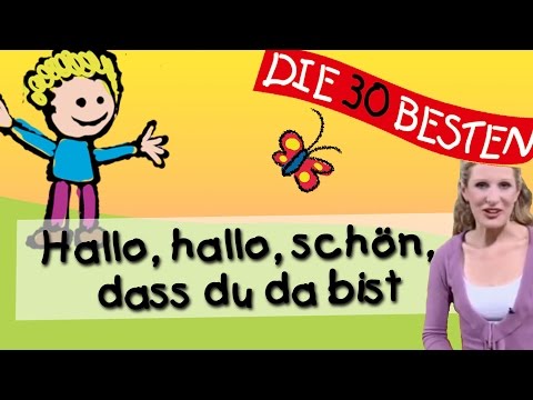 Hallo hallo schön dass du da bist - Anleitung zum Bewegen || Kinderlieder