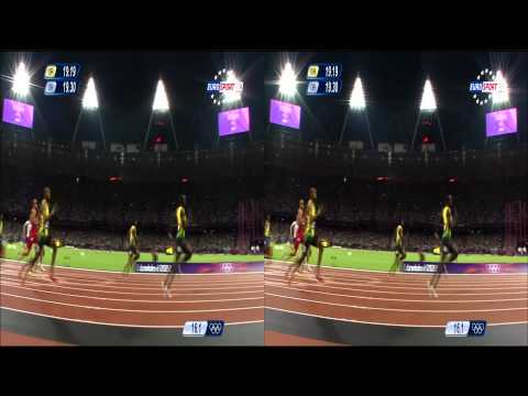 Jeux Olympiques Londres - 200m Finale Usain Bolt 3D stereo (Olympic Games London)