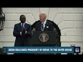 Biden welcomes president of Kenya to the White House  - 03:57 min - News - Video