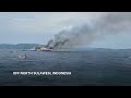 Five dead, 284 survive after Indonesian passenger ferry catches fire at sea  - 01:11 min - News - Video