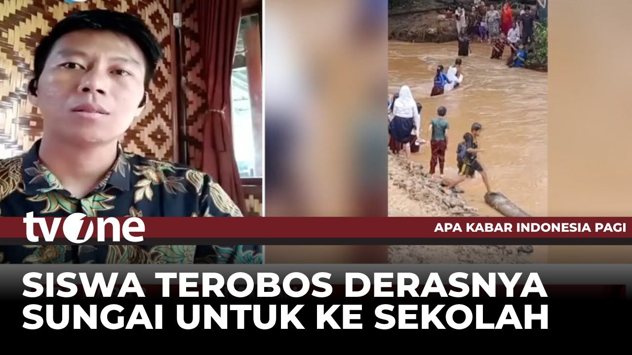 Siswa Bertaruh Nyawa Melintasi Aliran Sungai di Pandeglang | tvOne