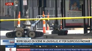 Bomb Squad on scene in Louisville, ky for suspicious package