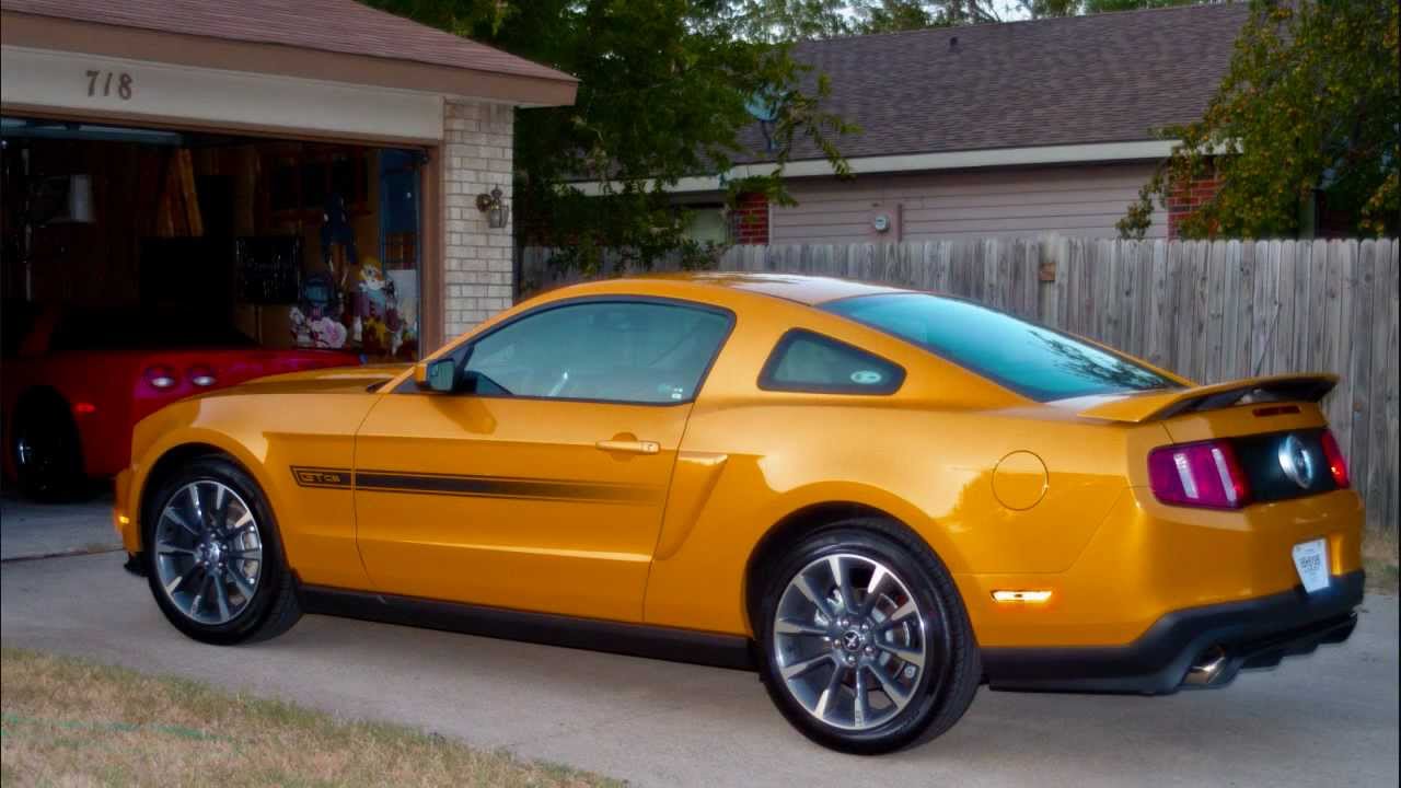 2012 Ford mustang gt yellow blaze #5