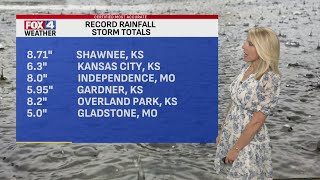 Massive rainfall totals around Kansas City area