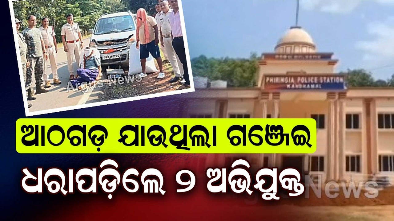 55 Kg Ganja Seized From Car In Phiringia, 2 Smugglers Arrested With Rs 1.6 Lakh Cash | Argus News