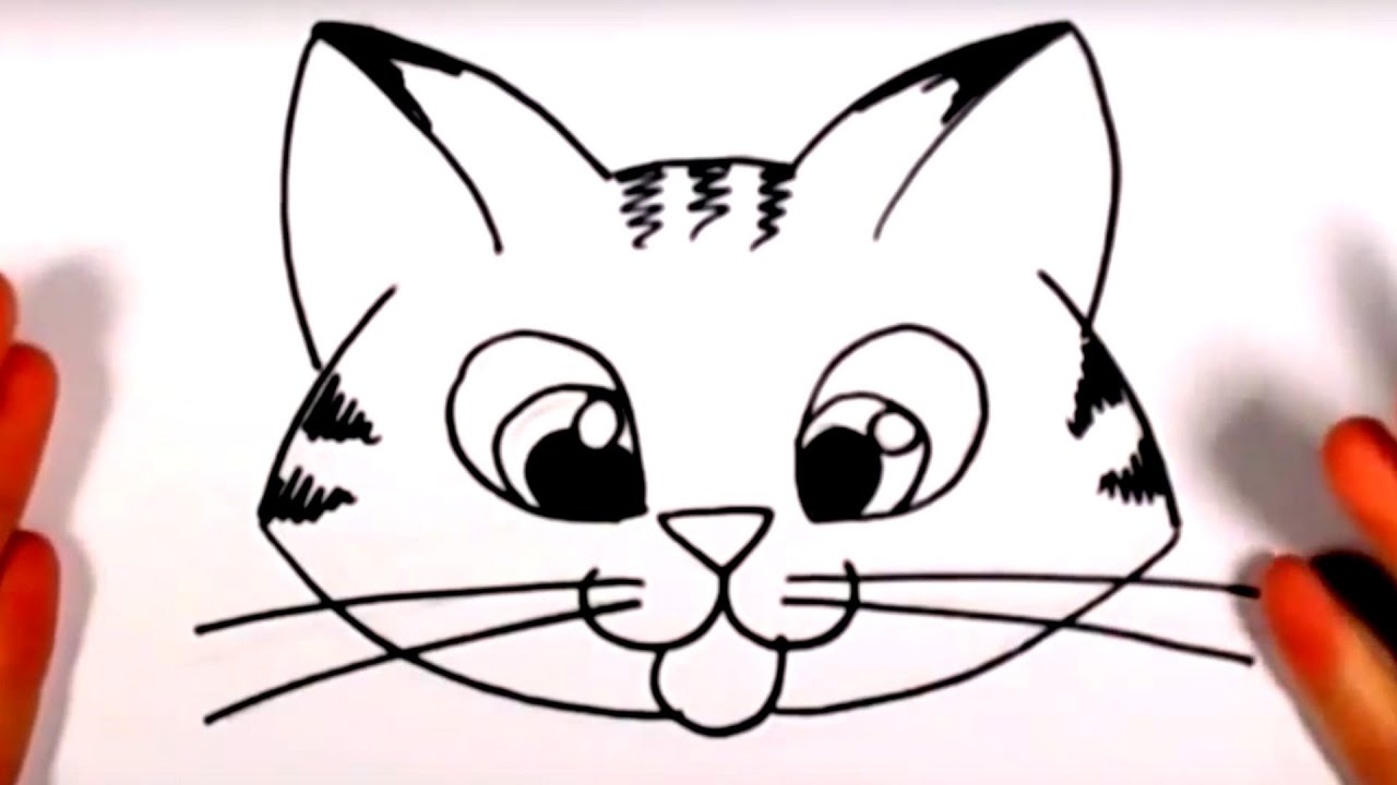 Cat Easy Drawing Face : Easy Cat Drawing Pic Simple Cat Drawing Simple ...