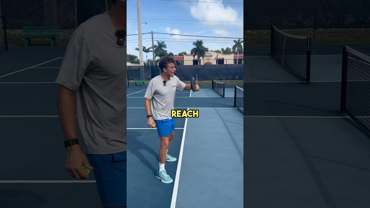 Do you struggle missing drives into the net? #pickleball #pickleballtips #shorts