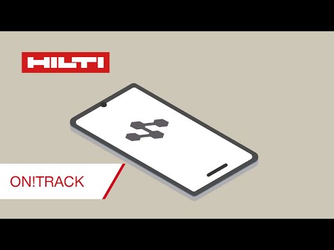 Un technicien Hilti équipe un TE A22 du système d'étiquette QR code On!Track