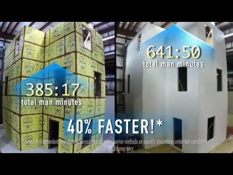 Up to 80 percent of construction problems are water related. To combat the problem, DensElementâ„¢ is a sheathing system for exterior wall construction that incorporates a water and air barrier directly onto a gypsum panel for an all-in-one solution. Up to 80 percent of construction problems are water related. To combat the problem, DensElementâ„¢ is a sheathing system for exterior wall construction that incorporates a water and air barrier directly onto a gypsum panel for an all-in-one solution.