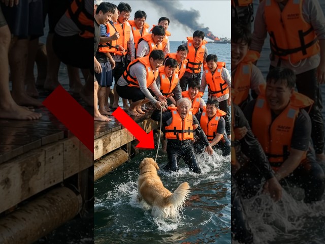 Brave golden retriever saves elderly man and boat passengers #rescue #jesus #wildlife #animals #dogs