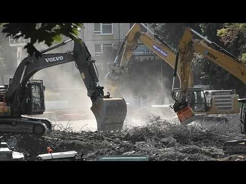 UPDATE! Eiltempo bei Rückbau Baustraße & Beräumung d. Altstädter Seite Carolabrücke Dresden 5.7.25