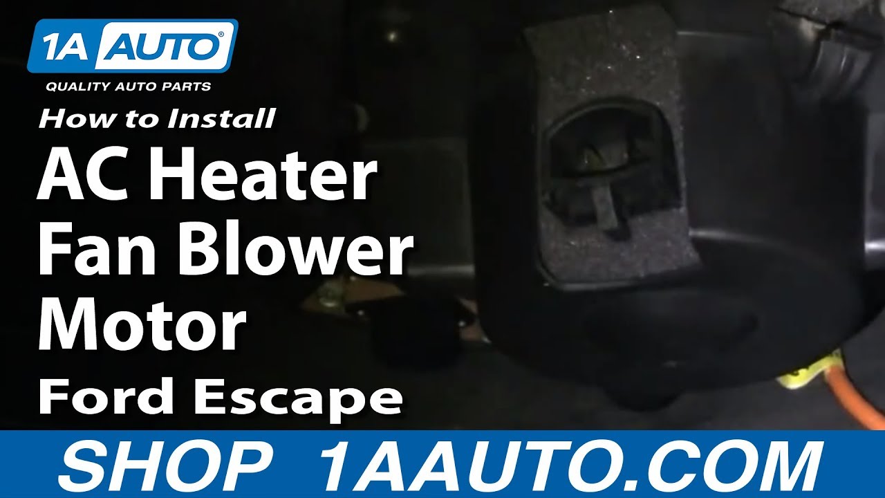 How To Install Replace AC Heater Fan Blower Motor Ford ... 1999 plymouth van radio wiring diagram 
