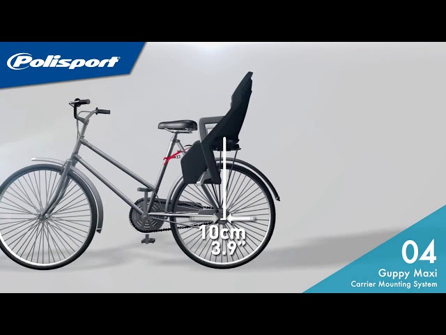 Polisport Guppy Maxi Scaun Copil Spate - Gri Închis/Argintiu
