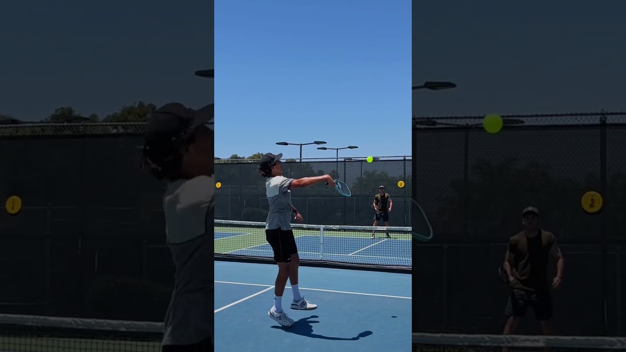 I Created a New Shot 🤯 #pickleball #pickleballtrickshots #pickleballhighlights