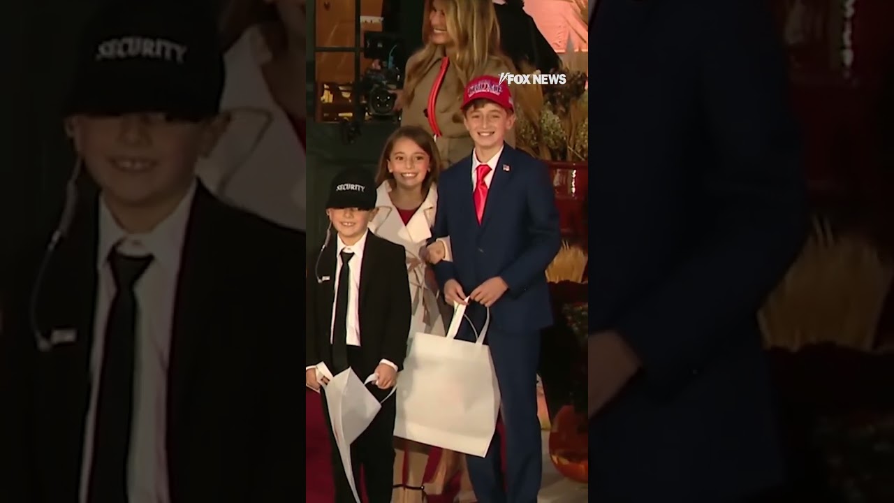 SPOT THE DIFFERENCE: Two children dress like President Trump, first lady Melania Trump #shorts