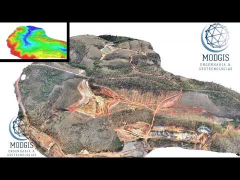 Levantamento fotogramétrico com drone e Modelo 3D: Estrutura de Contenção a Jusante (ECJ).