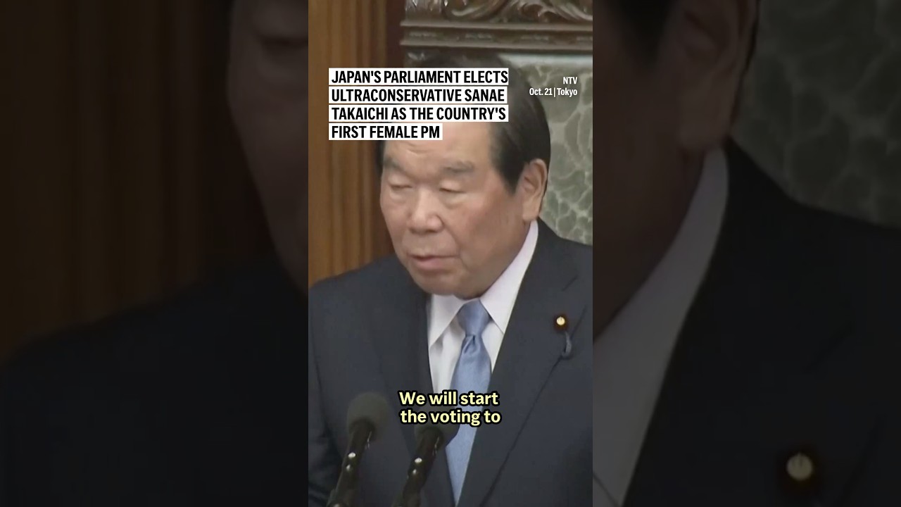 Japan's parliament elects ultraconservative Sanae Takaichi as the country's first female PM