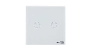 TaffLED Saklar Lampu Luxury Touch LED Light Panel 2 Switch - AO-001 - White - 1
