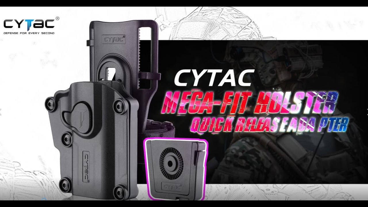 Cytac Universal Mega-Fit Holster With Low Ride Belt Loop and Quick Release Adapter