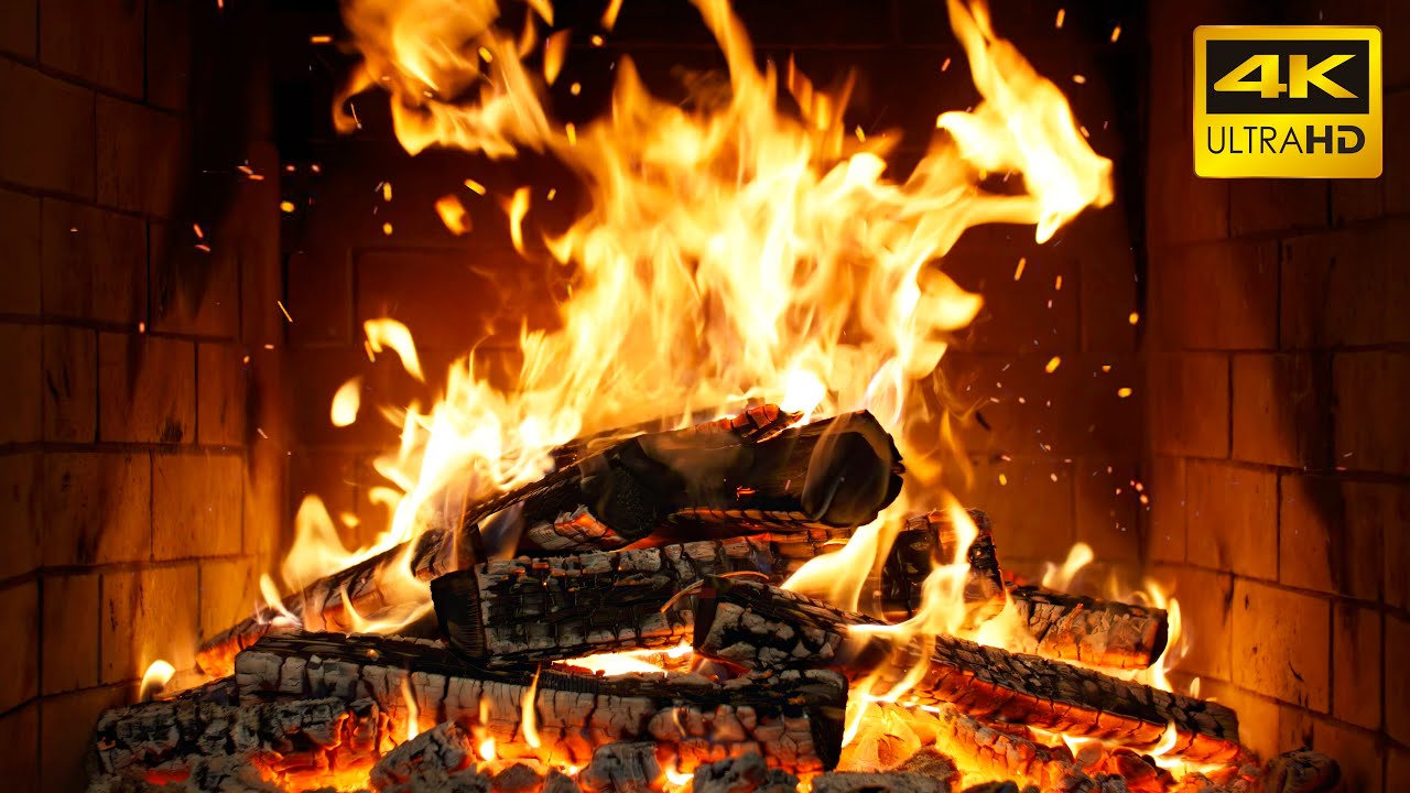 🔥 Fireplace Glow Nights (12 Hours) with Burning Logs and Soothing Fire Sounds to Help You Sleep