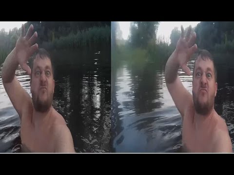 Chaos on the water 3D! UNDERWATER clown!