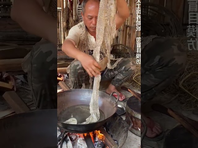 The process of making medicine from snake skin
